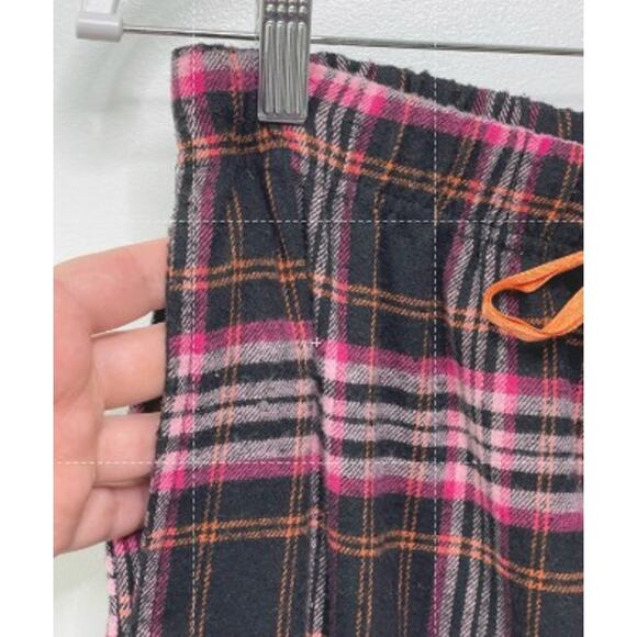 Lot 2 Bottoms Out Gal Pull On Drawstring Waist Flannel Sleep Pants Plaid Women L - Picture 12 of 16